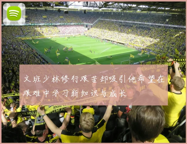 文班少林修行艰苦却吸引他希望在艰难中学习新知识与成长